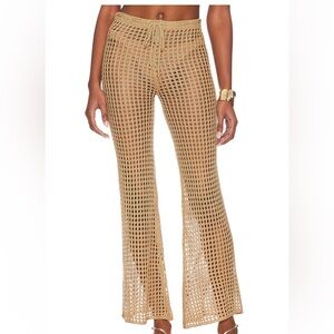 Superdown Tan Crochet Cover up Pants
